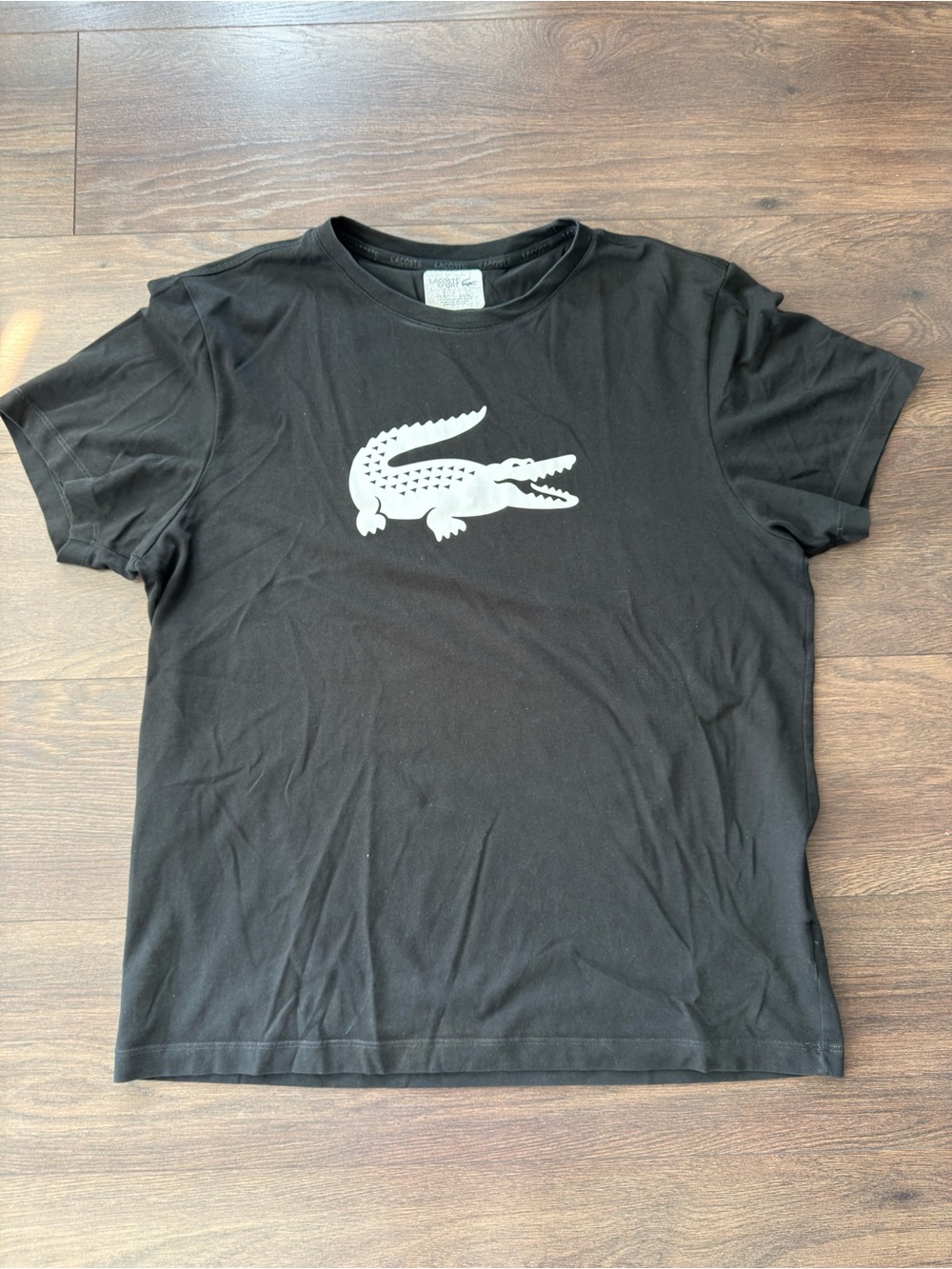 Lacoste Men’s Graphic T-Shirt White Size 6 / XL